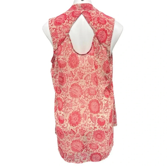 CAbi Vita Blouse Cowl Neck Sleeveless Sheer Lightweight Floral Boho NWOT - Picture 7 of 11